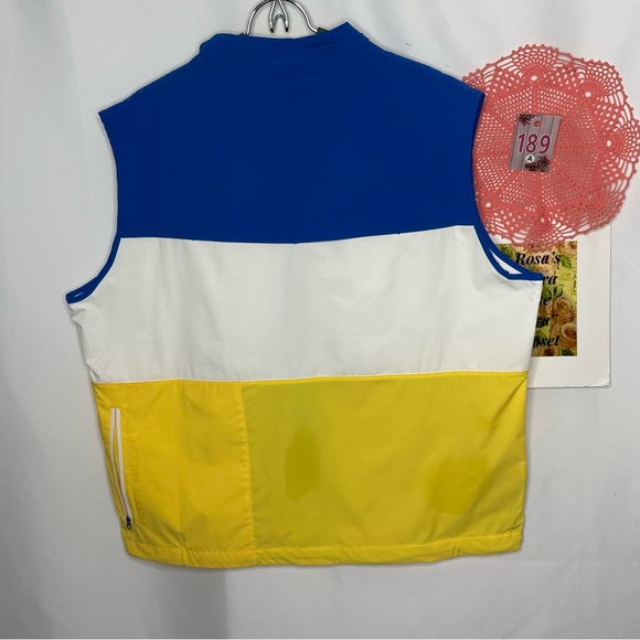 NWT Peter Millar Crown Sailing Nautilus Blue, White, Yellow Vest Size XXL - Picture 11 of 14